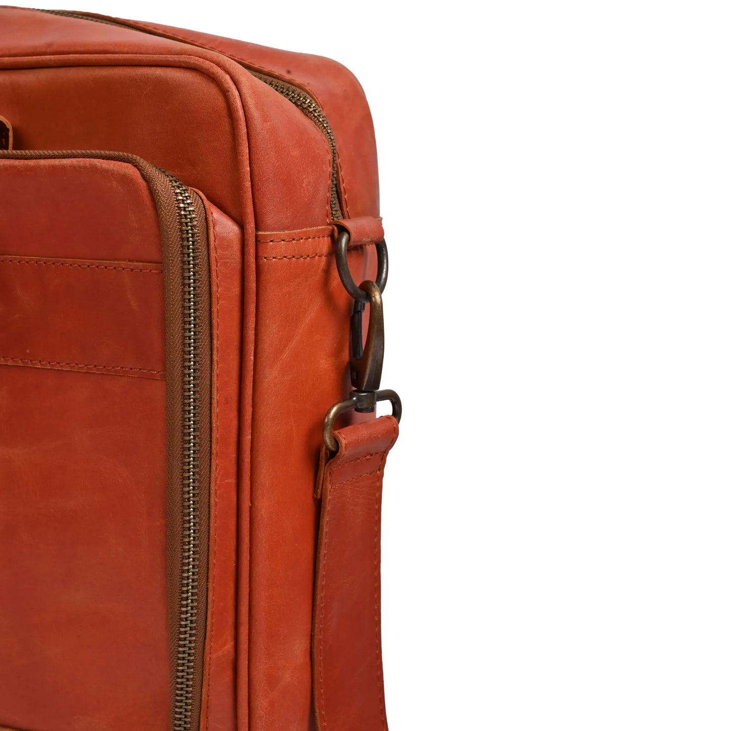 15.6 / 16 Inch Tan Leather Business Laptop Bag | Leather Briefcase