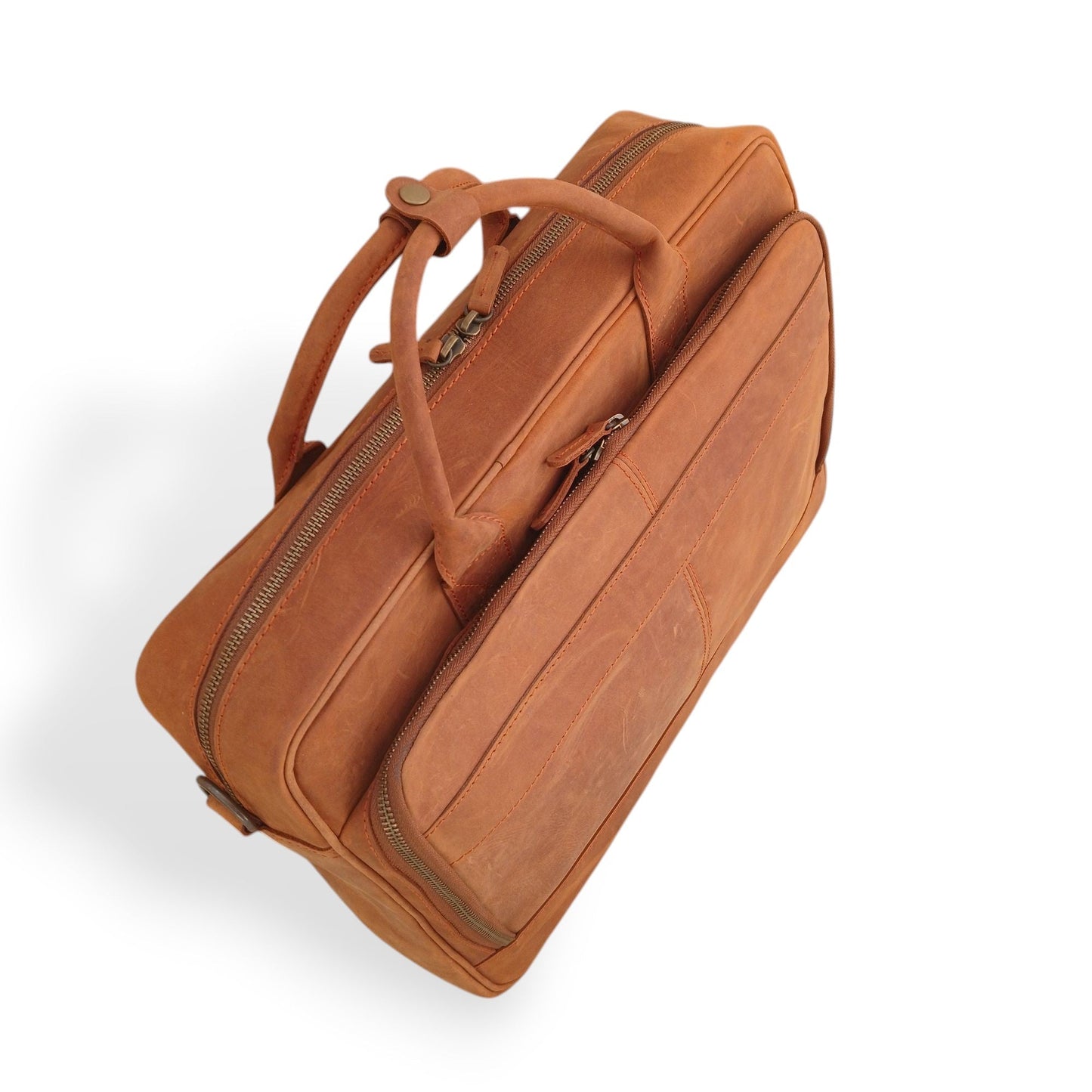 Light Brown Leather Briefcase, Laptop Bag 14,15,16 inch