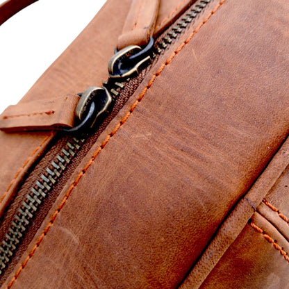 Light Brown Leather Briefcase, Laptop Bag 14,15,16 inch