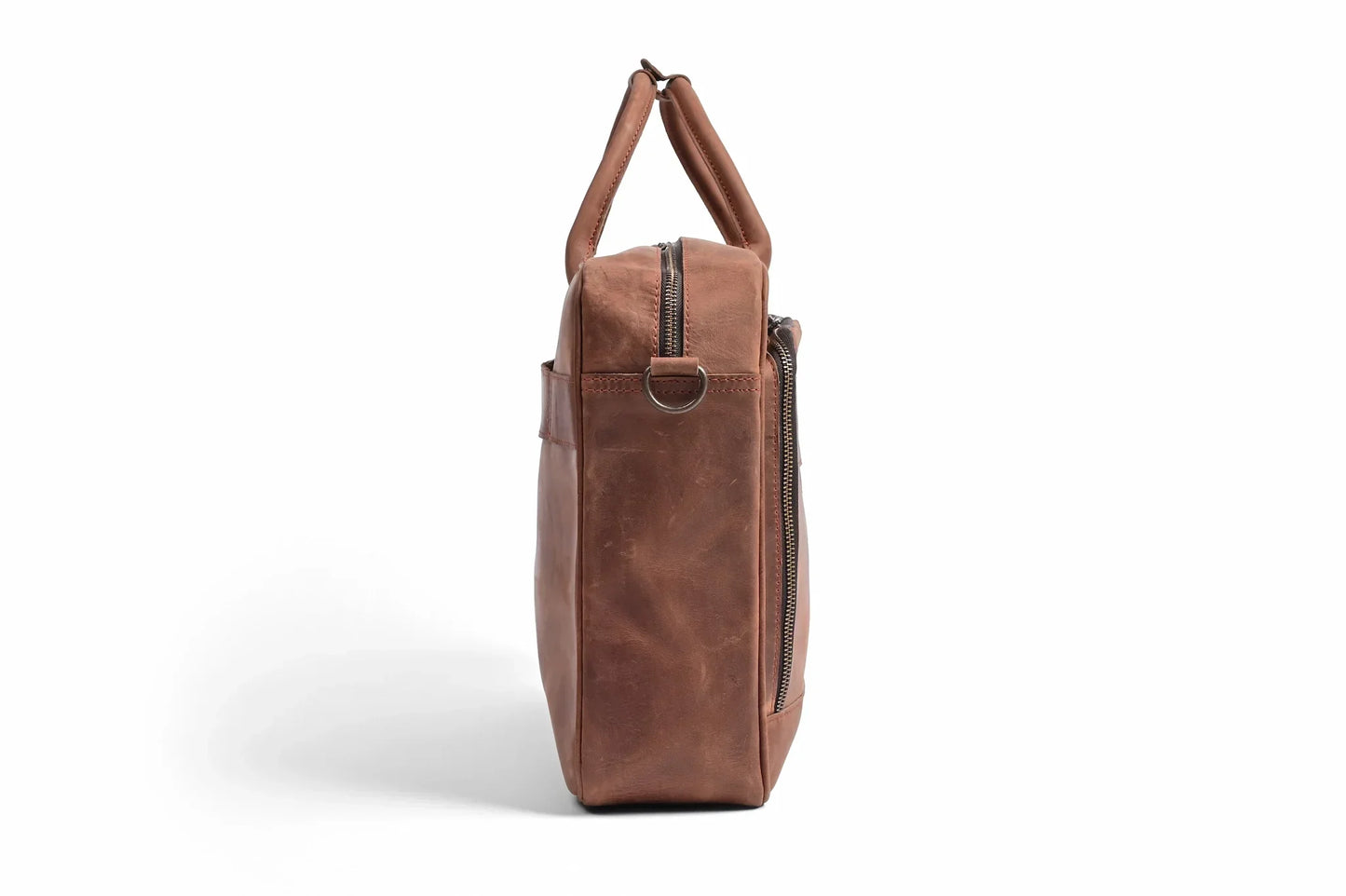 Premium Crazy Horse Leather 14, 15, 16-inch Laptop Bag, Handmade Satchel