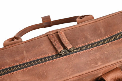 Premium Crazy Horse Leather 14, 15, 16-inch Laptop Bag, Handmade Satchel