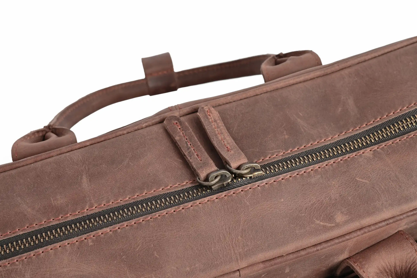 Premium Crazy Horse Leather 14, 15, 16-inch Laptop Bag, Handmade Satchel