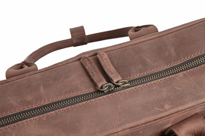 Premium Crazy Horse Leather 14, 15, 16-inch Laptop Bag, Handmade Satchel