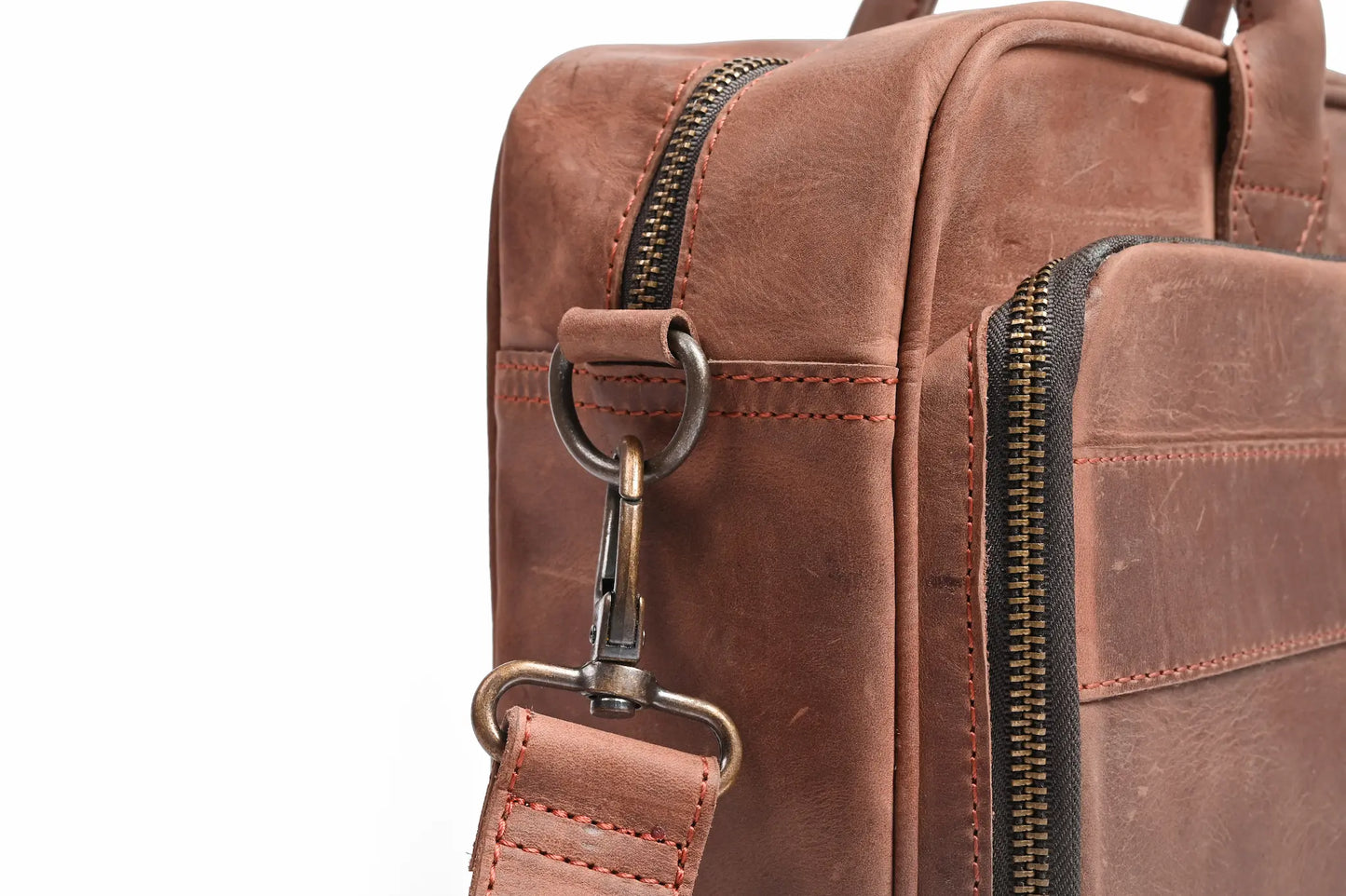 Premium Crazy Horse Leather 14, 15, 16-inch Laptop Bag, Handmade Satchel