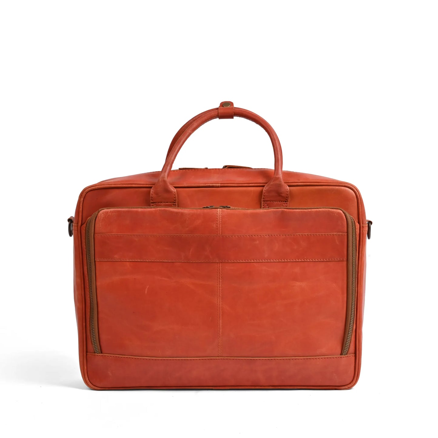 15.6 / 16 Inch Tan Leather Business Laptop Bag |  Leather Briefcase