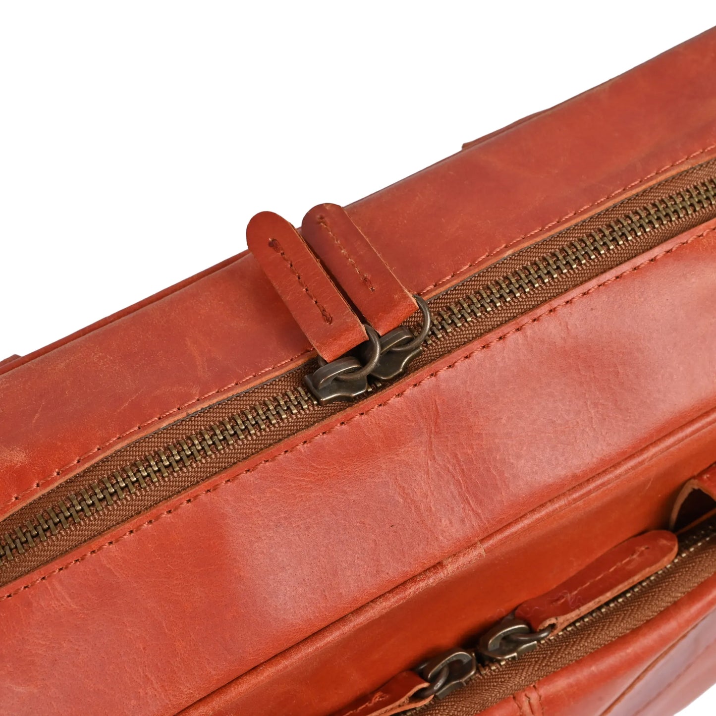 15.6 / 16 Inch Tan Leather Business Laptop Bag |  Leather Briefcase