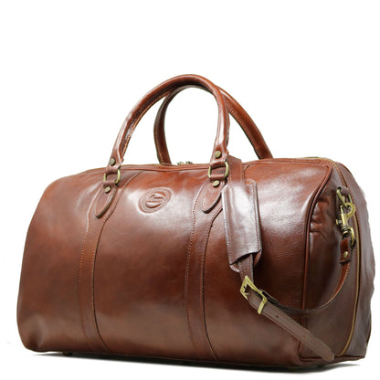 Travel Leather Duffle Bag