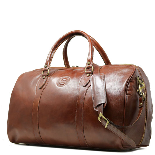 Travel Leather Duffle Bag