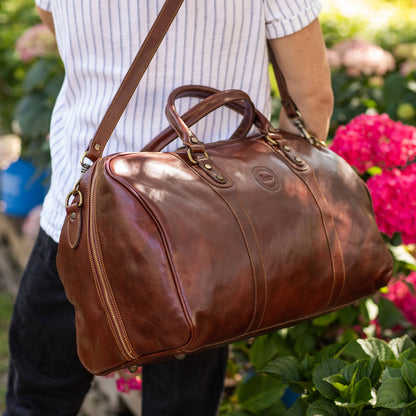 Travel Leather Duffle Bag