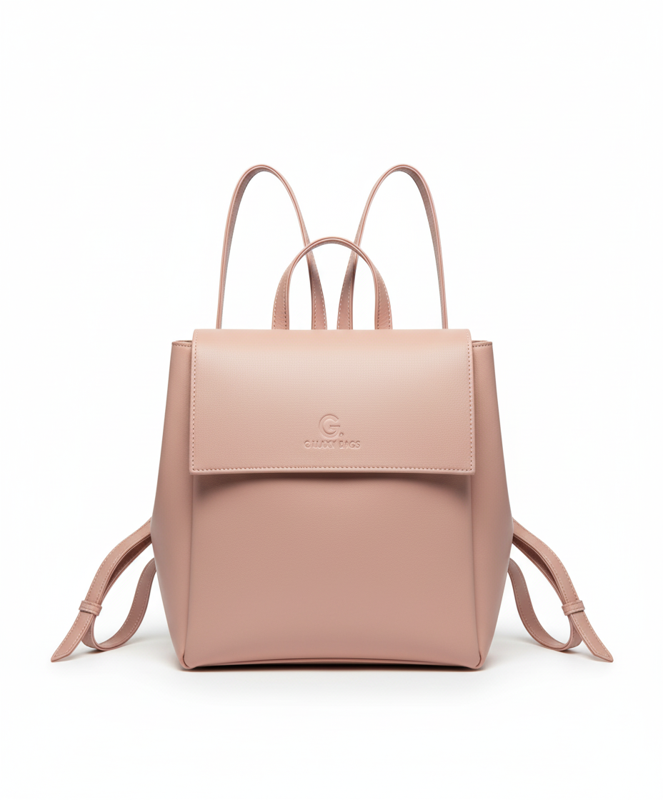 Pink Women Leather Backpacks
