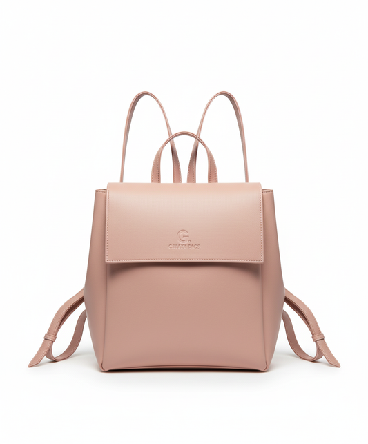 Pink Women Leather Backpacks