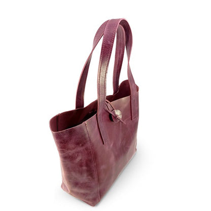 Purple Women's Leather Tote