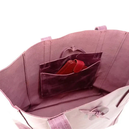 Purple Women's Leather Tote