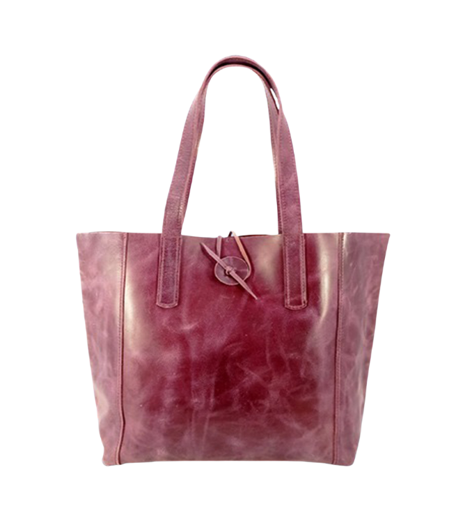 Purple Women's Leather Tote